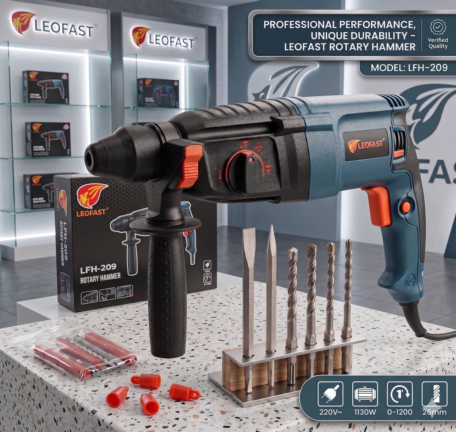 LEOFAST LFT-1209 Heavy Duty Concrete Breaker - Image 3