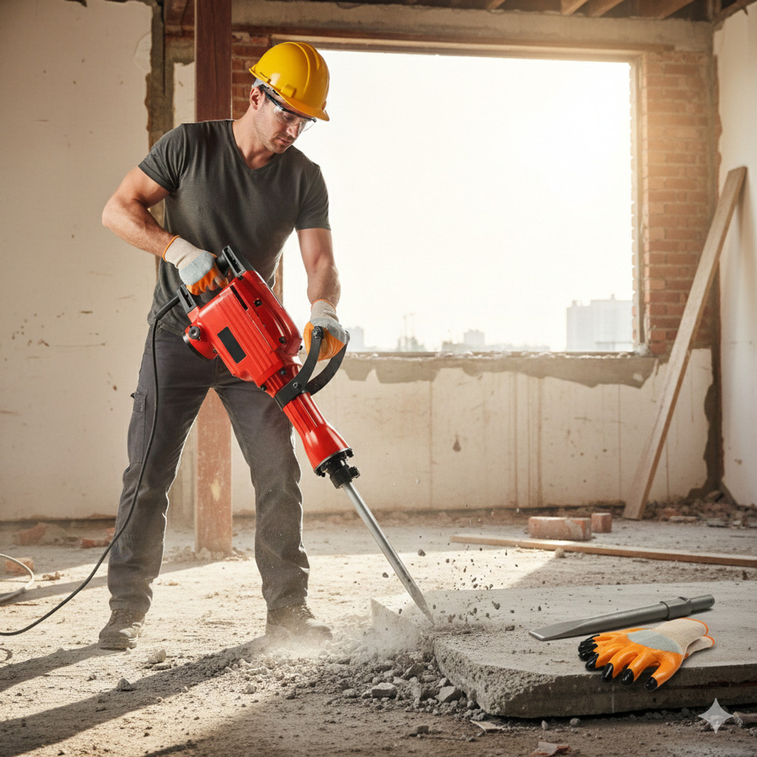 Image of RanPra RP-365 16 KG DEMOKITION /BREAKER MACHINE HEAVY DUTY Hammer Drill