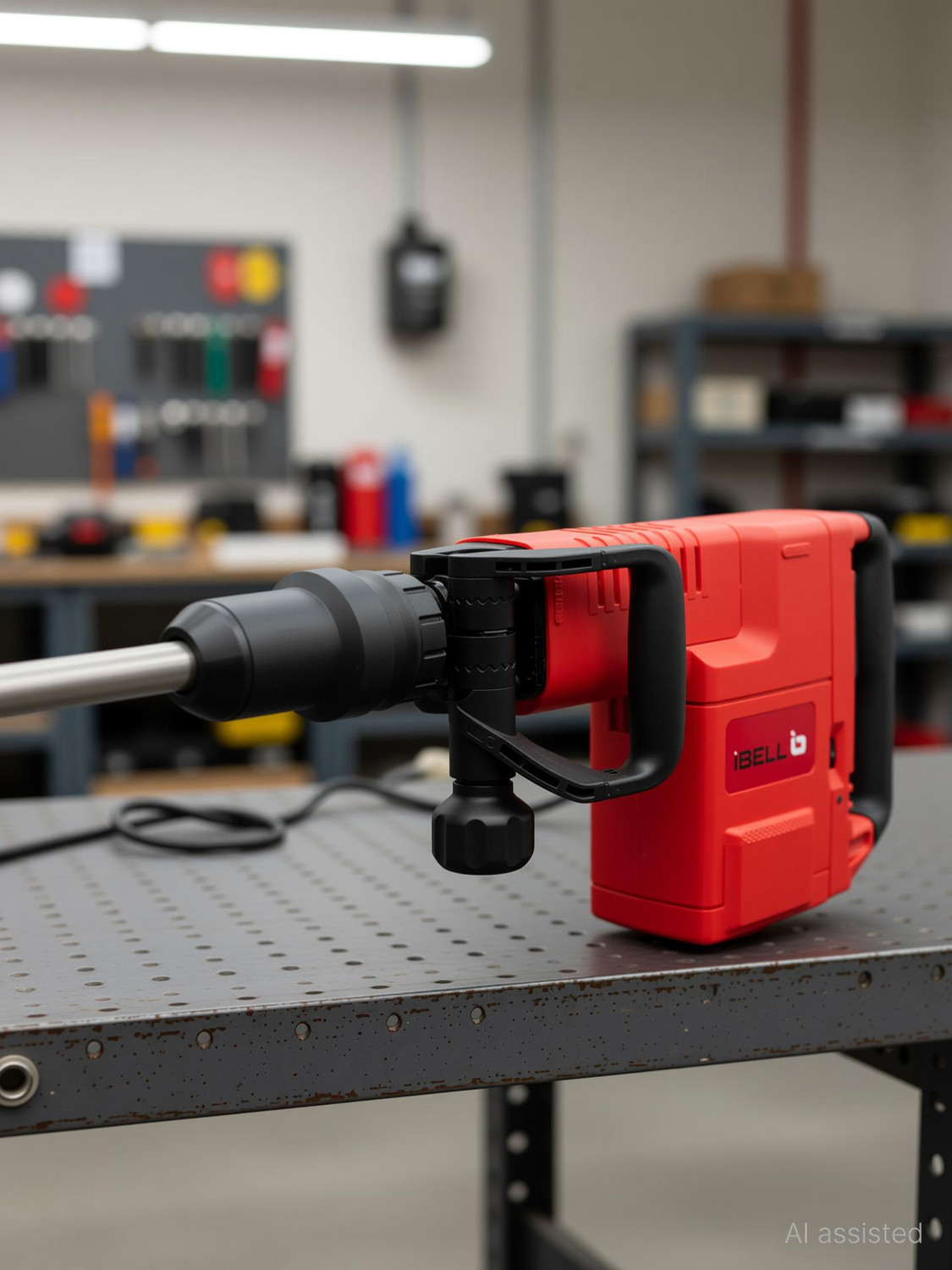 Image of iBELL Demolition Hammer, Impact 900-1890 /min, 10.3 Kg, Energy 25J, 30mm SDS Max chuck DH45-66 Hammer Drill
