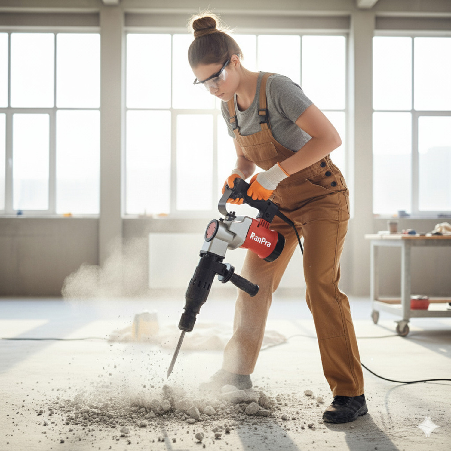 Image of RanPra 5KG DEMOLITION BREAKER MACHINE & 4INCH ANGLE GRINDER WITH CUTTING WHEEL Rotary Hammer Drill