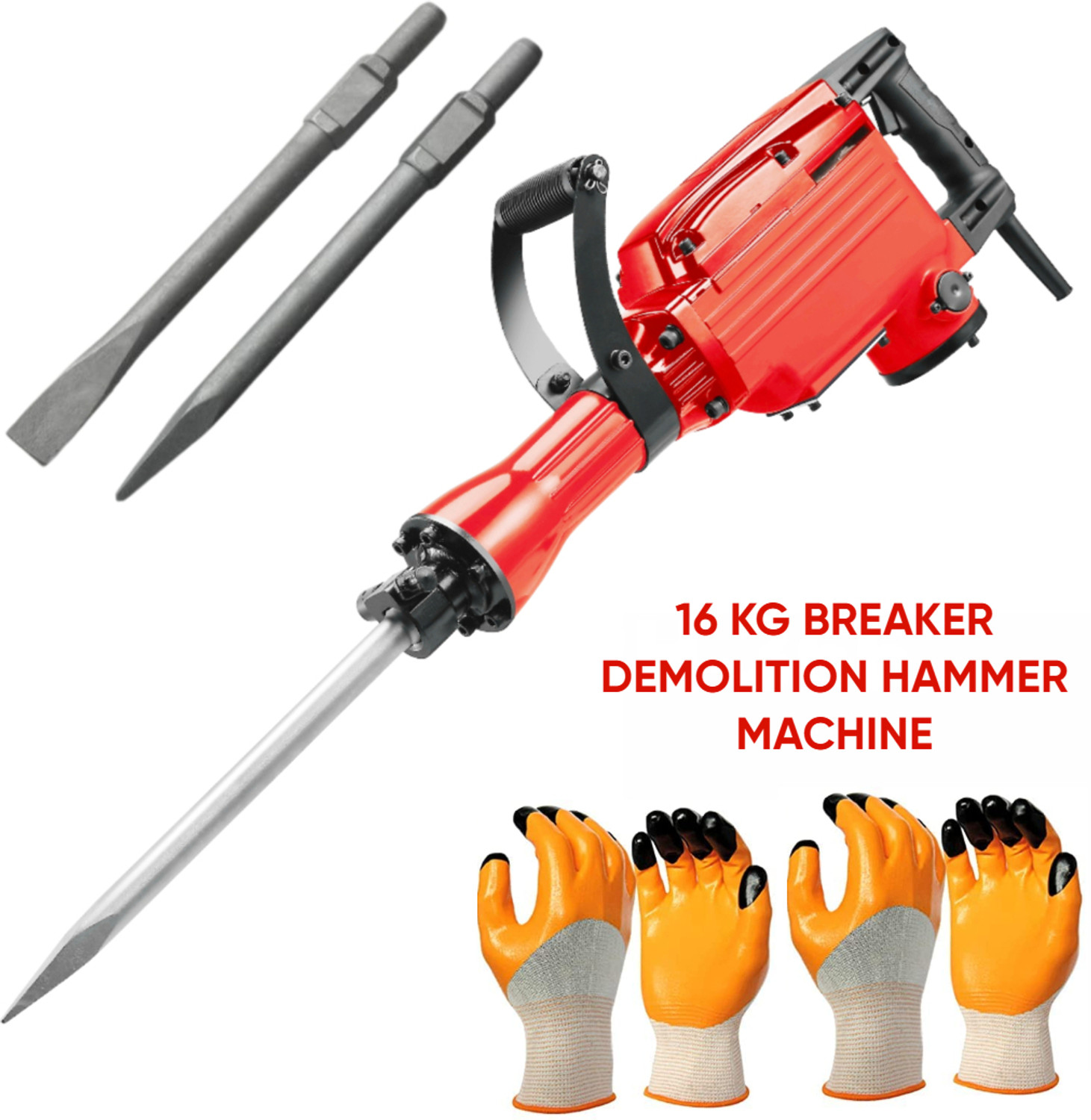 Image of RanPra RP-365 16 KG DEMOKITION /BREAKER MACHINE HEAVY DUTY Hammer Drill