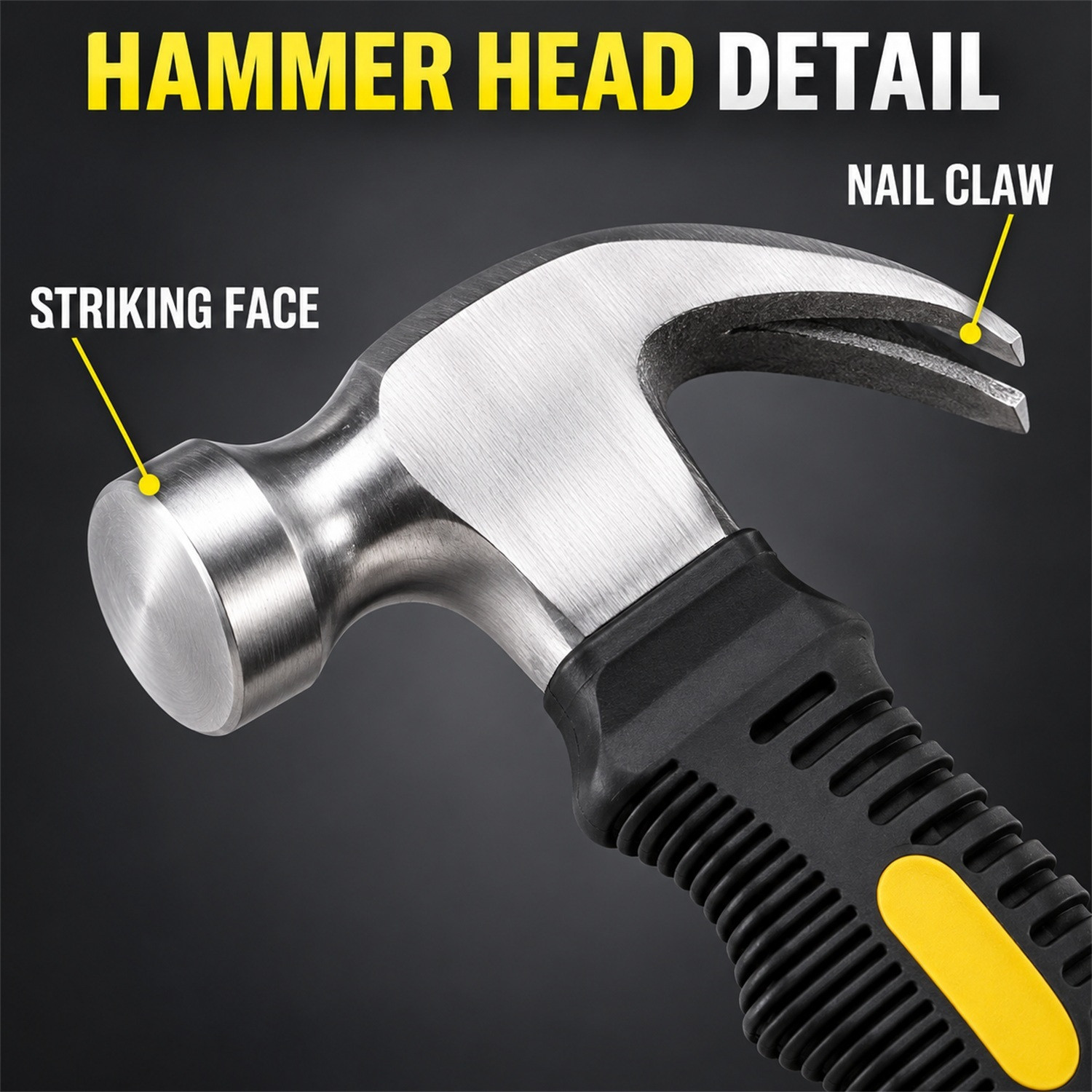 Image of DeoDap Small Multipurpose Stubby Claw Hammer for Indoor Outdoor Repair and Craft Use | Mini hammerr for Indoor Outdoor Using Straight Claw Hammer
