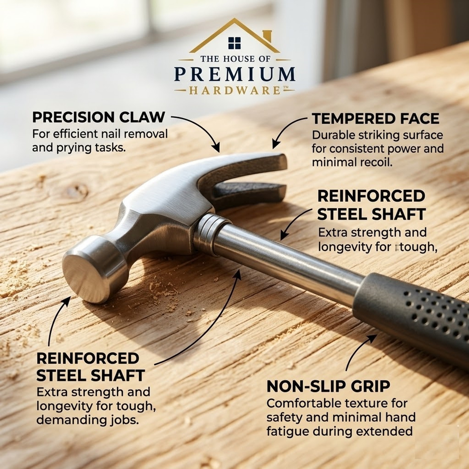 Image of The House Of Premium Hardware HAMMER 420g Forged Steel Claw Hammer Heavy Duty Woodworking Repair Tool Speciality Hammer