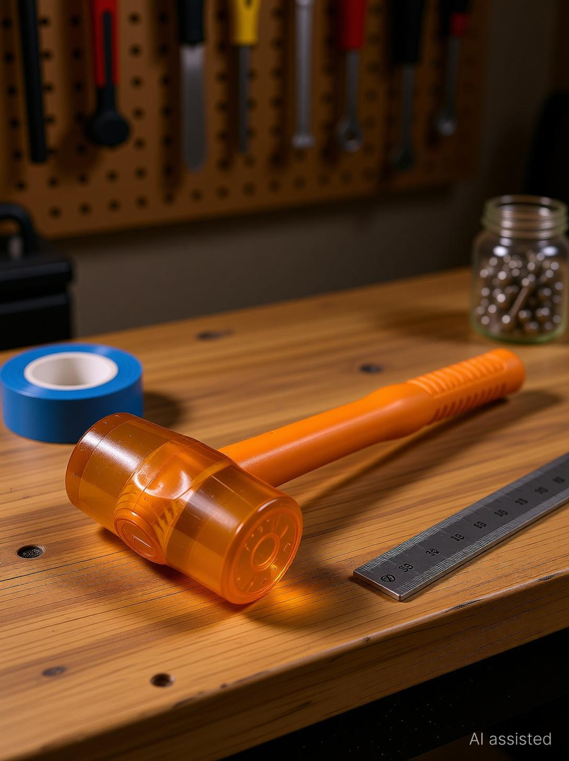 Image of FLAMINGO ENTERPRISE rubber hammer 350gram for tile fitting work Rubber Mallet Hammer Mallet