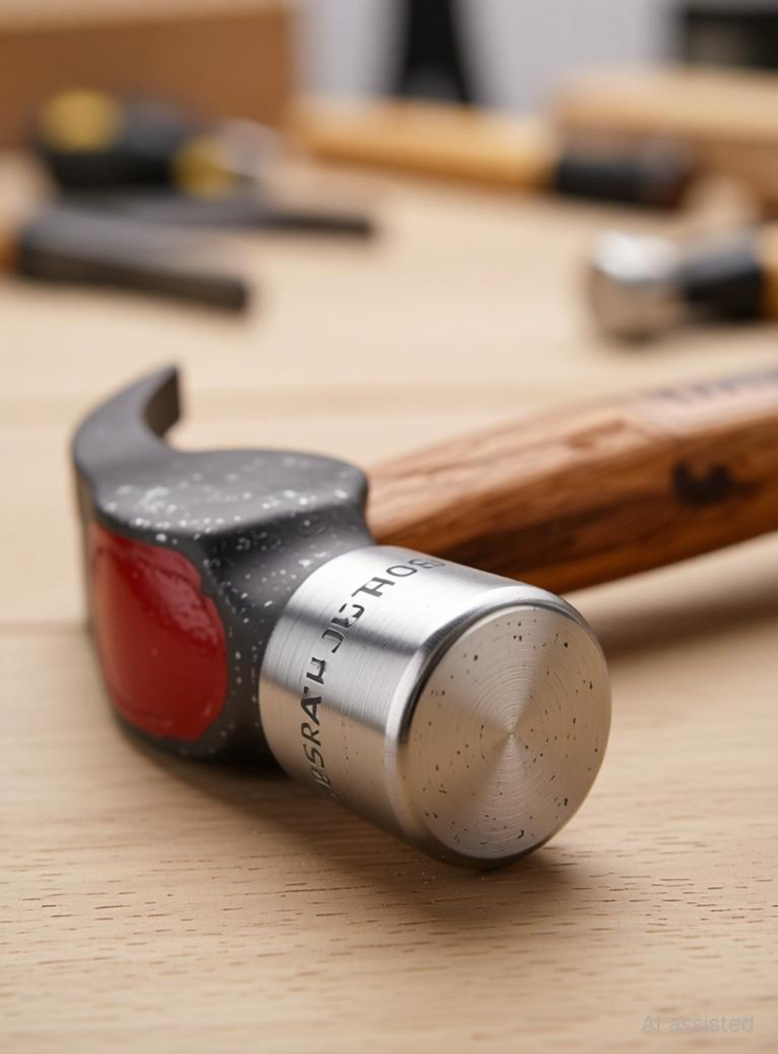Image of TATA AGRICO HMC005 Made of EN-9 material | Kikkar wood handle| Easy-to-grip handle| Curved Claw Hammer