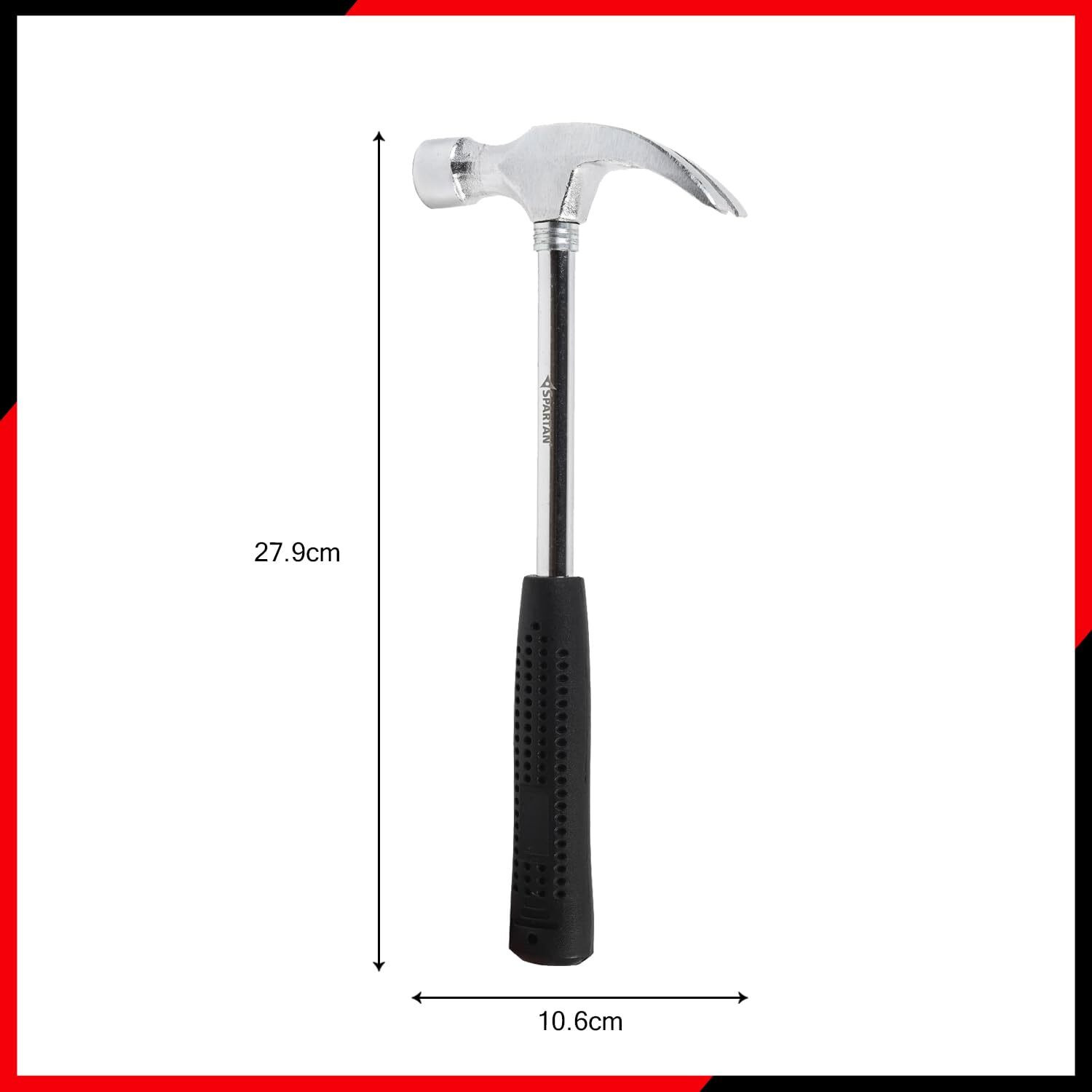 Image of Spartan AJ-181 /(1 /2) Claw Hammer Tubular Steel Shaft Handle with Grip Straight Claw Hammer