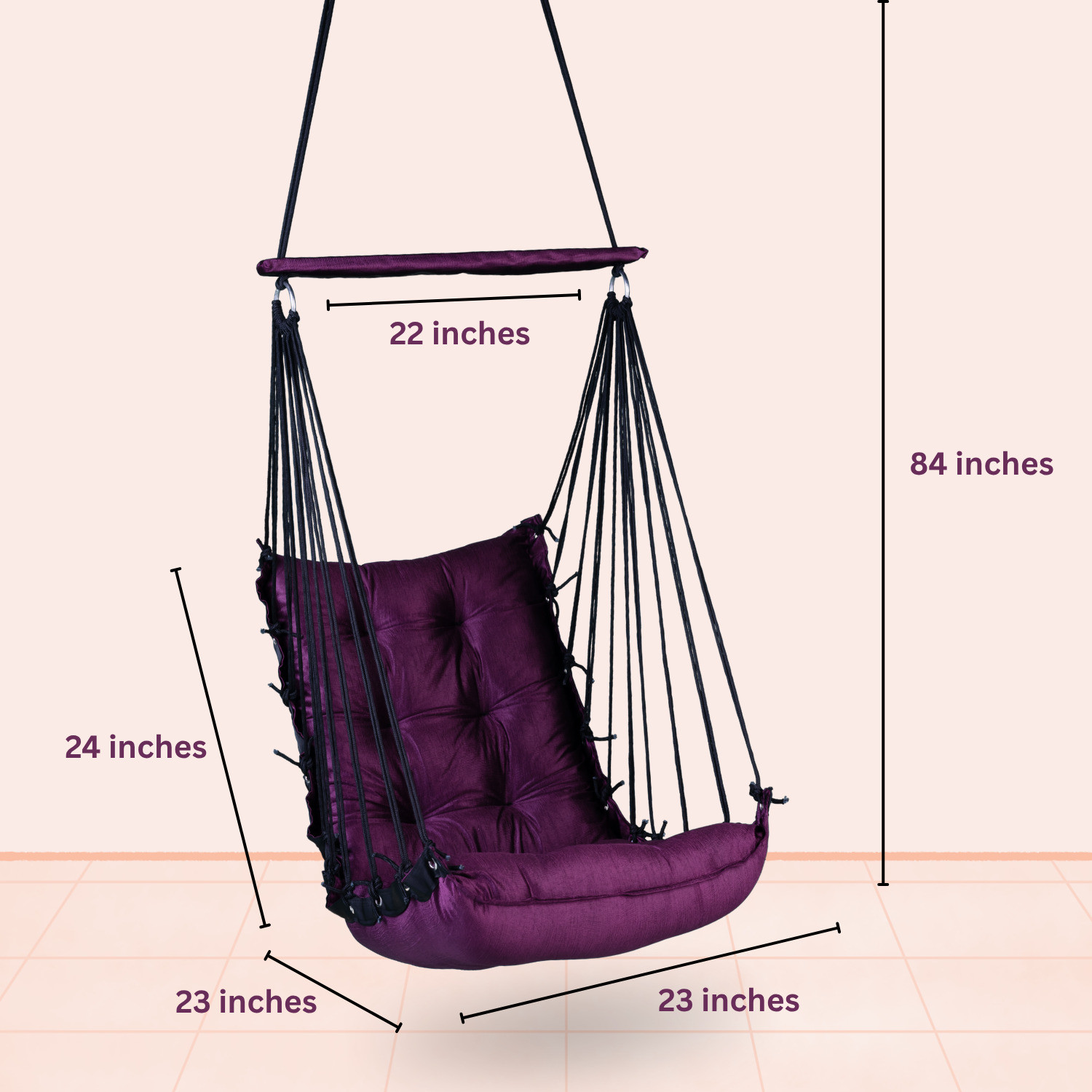 Image of Curio Centre Soft Cotton Hammock Hanging Swing Chair /Swing for Adult /Hammock Swing for Home Cotton Hammock
