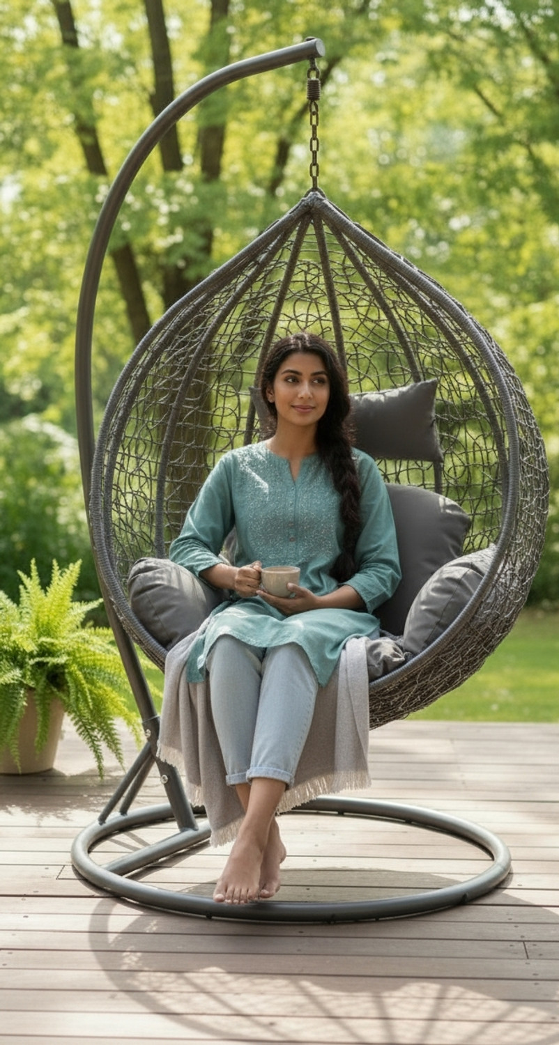 Image of BLUE SQUARE Iron Hammock