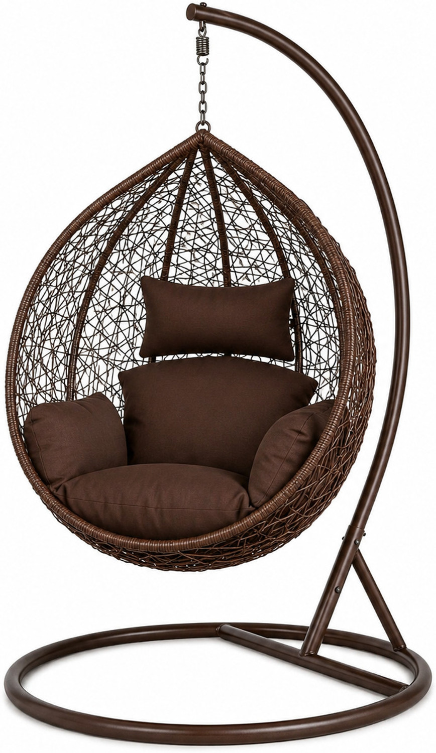 Image of SwingNest swing nest Swing Chair with Stand & Cushion for Indoor, Outdoor, Balcony, Steel Large Swing