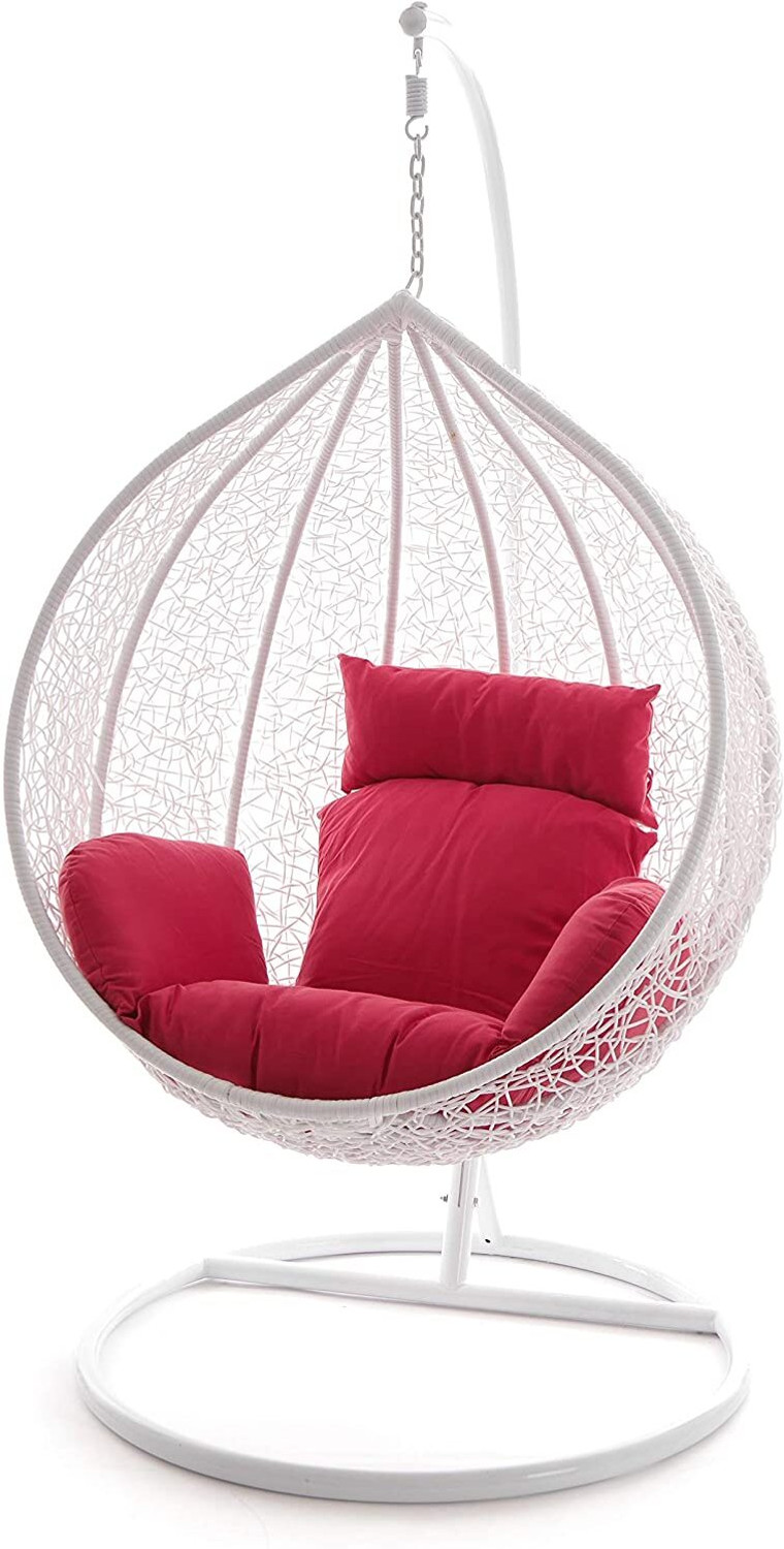 Image of AADINI ENTERPRISES Patio Swing with Stand & Cushion For Outdoor, Indoor, Balcony, Garden, Terrace Iron Large Swing