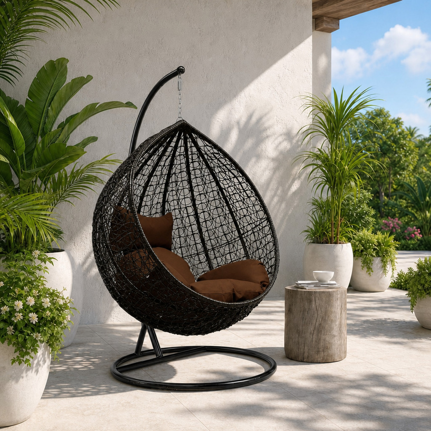 Image of Lux style furnitures Papaya swing with stan Steel Large Swing