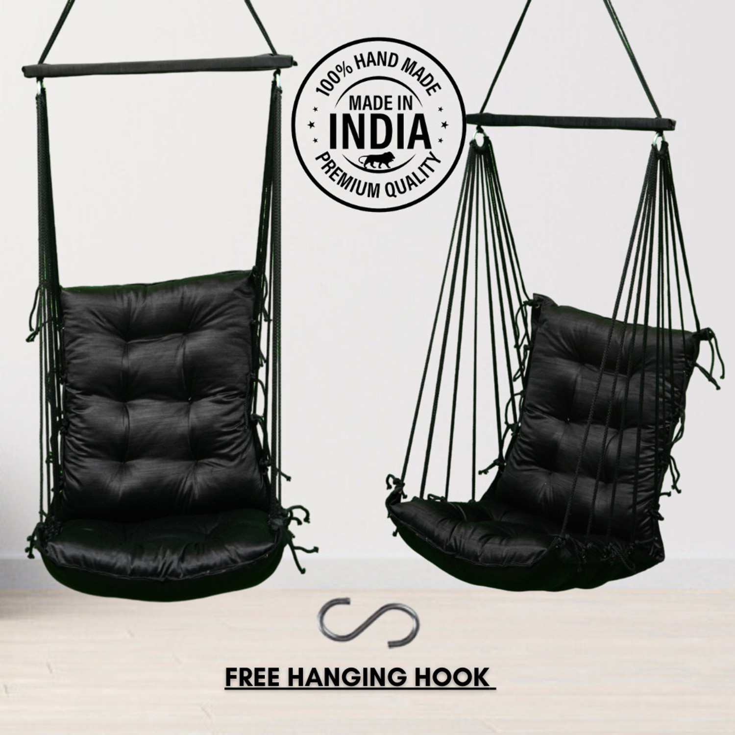 Image of Patiofy Hammock Swing for Balcony | Swing Chair for Adults for Home | Jhula for Adults Cotton Hammock