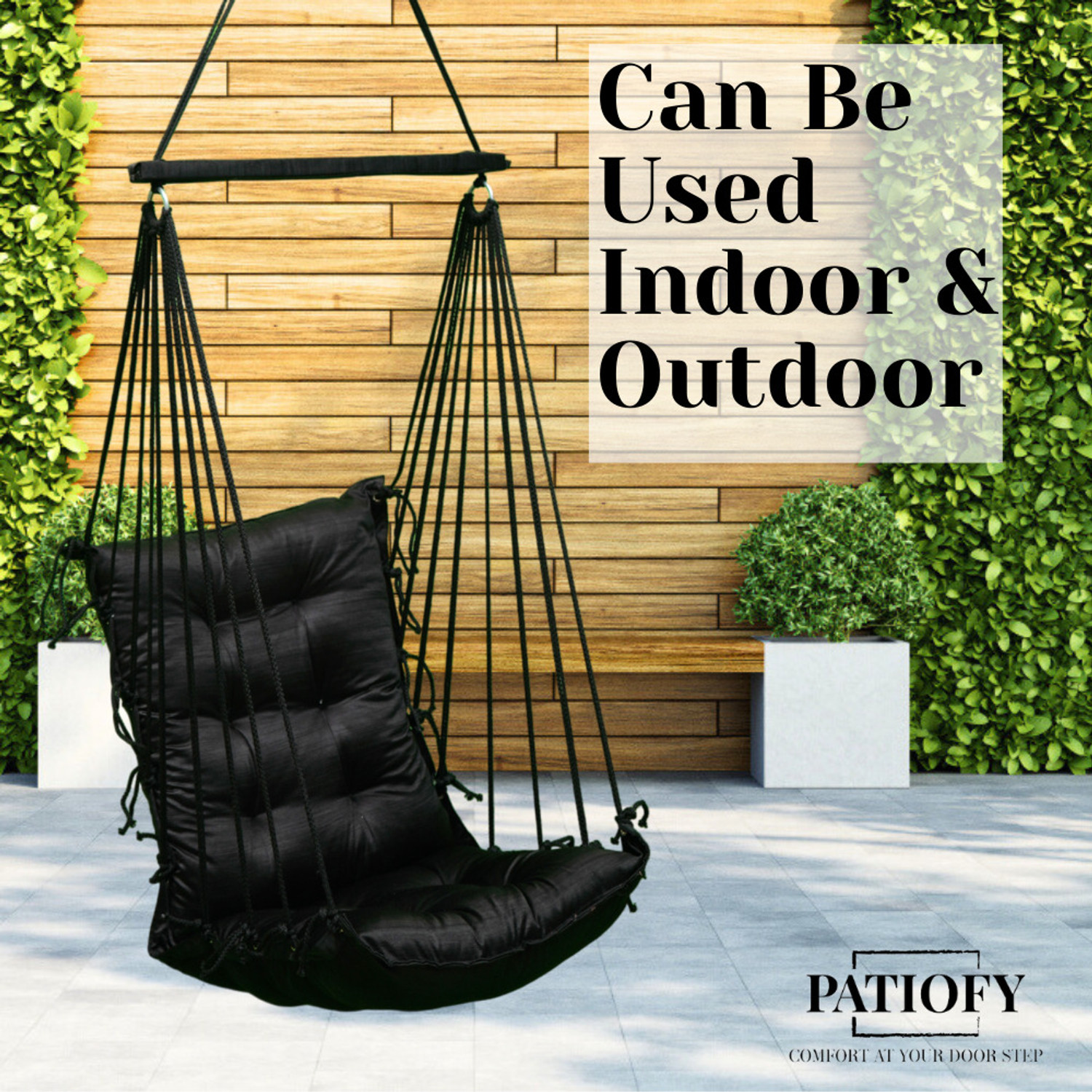 Image of Patiofy Hammock Swing for Balcony | Swing Chair for Adults for Home | Jhula for Adults Cotton Hammock