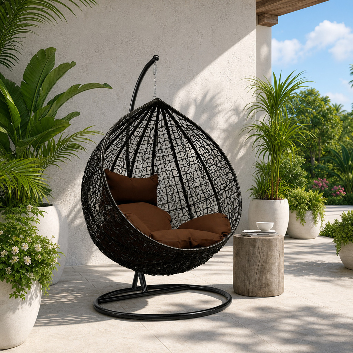 Image of Lux style furnitures Papaya swing with stan Steel Large Swing