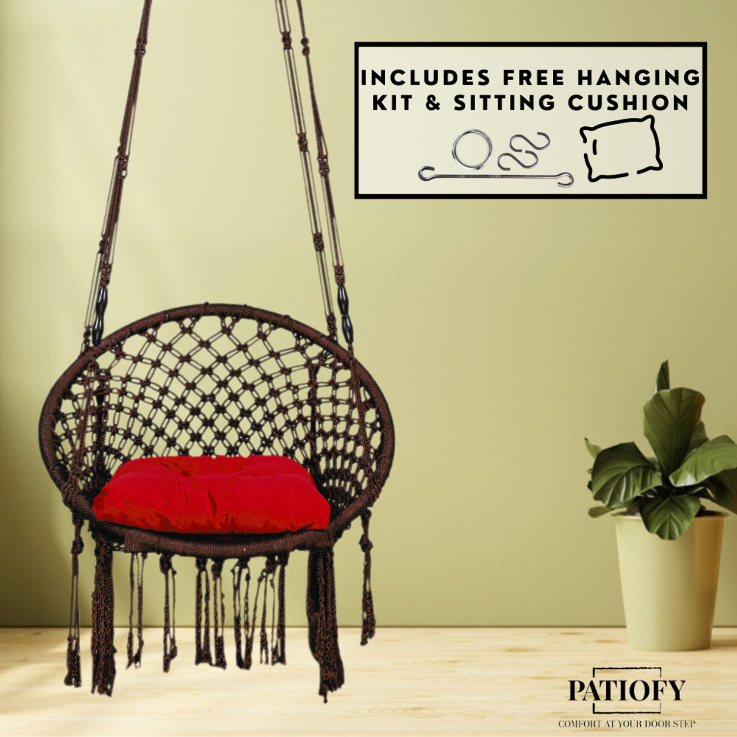 Image of Patiofy Polyester Large Swing