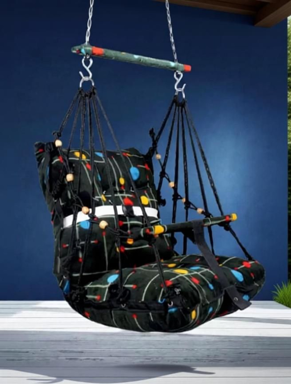 Image of SHOP & WEAR Baby Swing Folding & Washable 1-3 Years With Safety Belt indoor-Outdor swing Cotton Small Swing