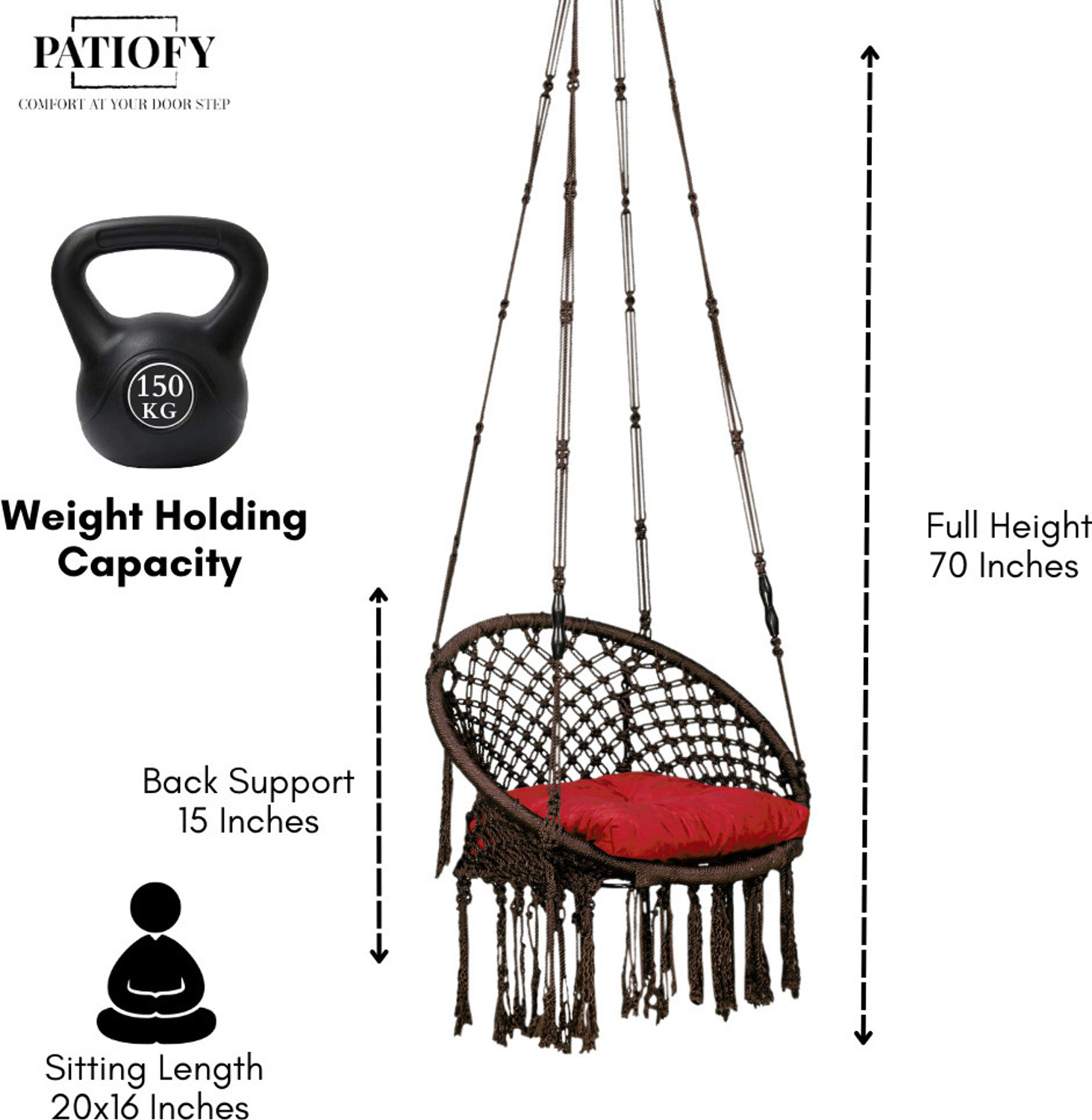 Image of Patiofy Polyester Large Swing