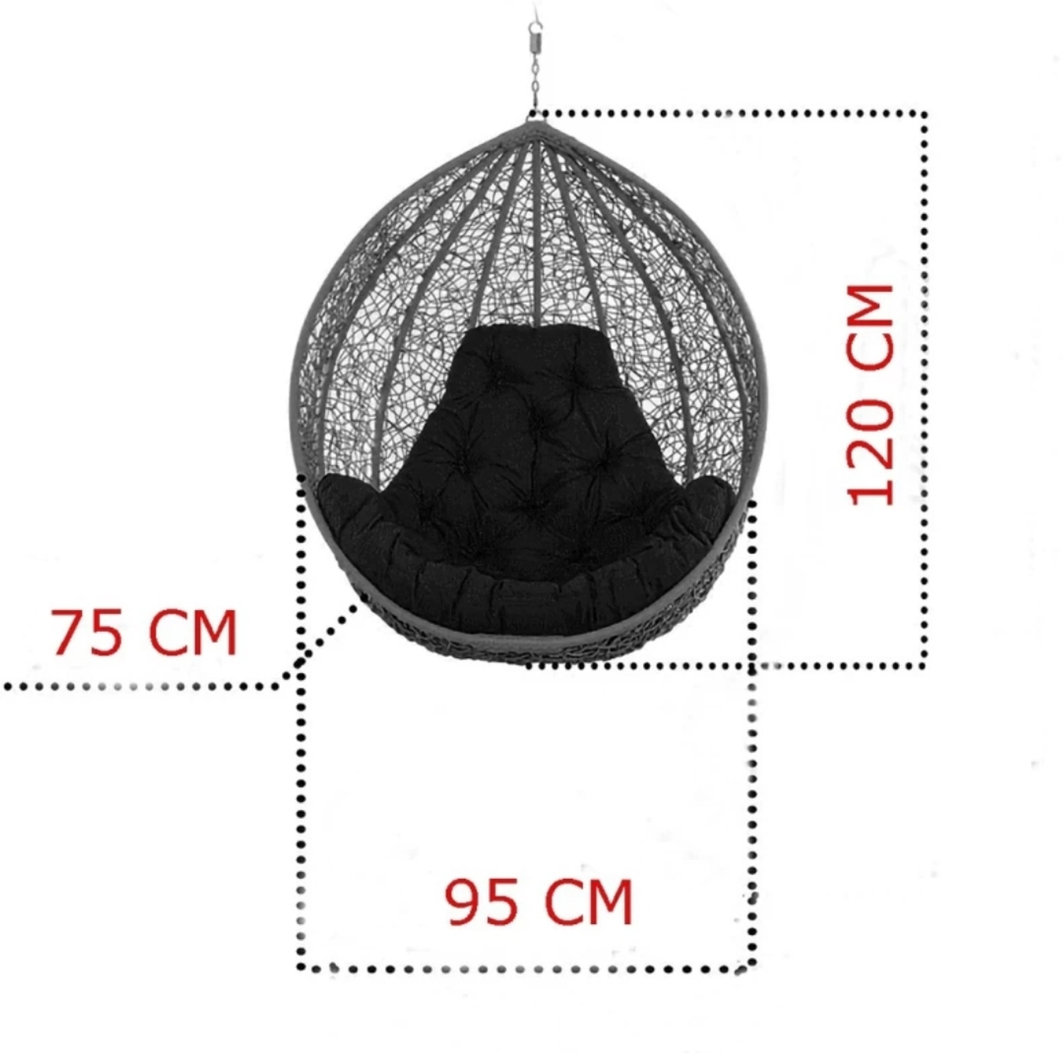 Image of MJ Furniture Nylon, Iron Large Swing