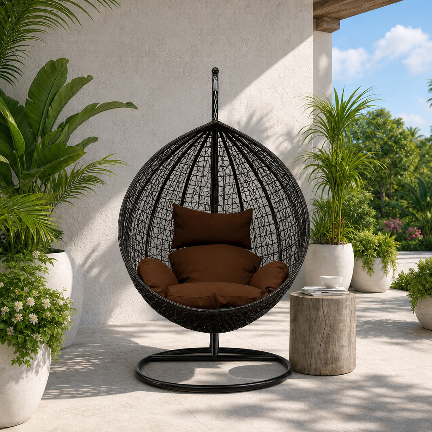 Image of Lux style furnitures Papaya swing with stan Steel Large Swing