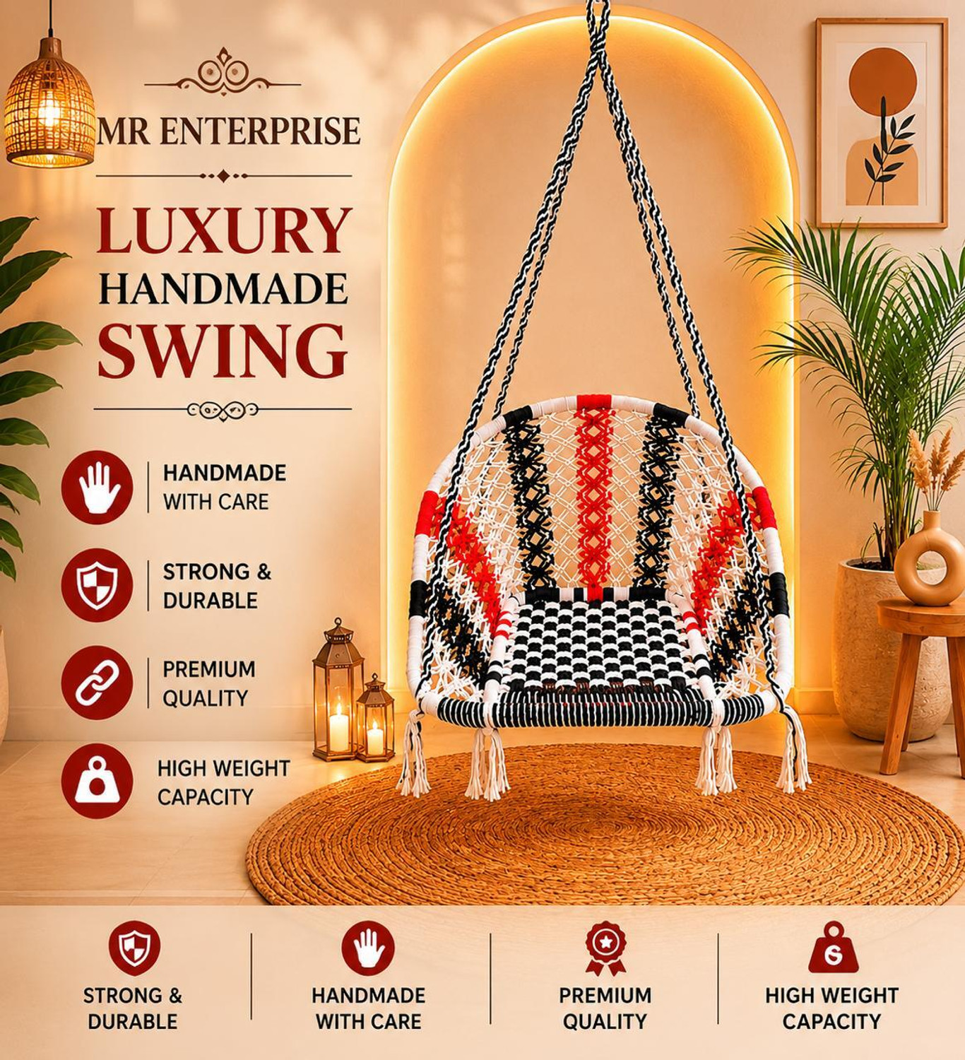 Image of SwingK Bamboo Hammock (Multicolor, DIY(Do-It-Yourself))