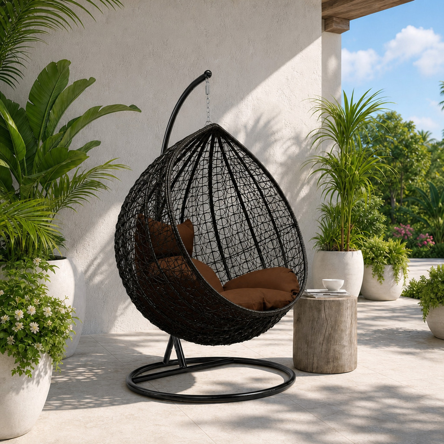 Image of Lux style furnitures Papaya swing with stan Steel Large Swing