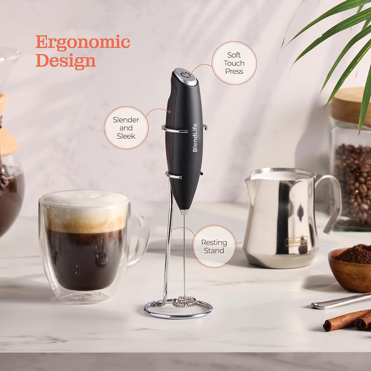 Image of BlendLife 50 W Black Electric Whisk, Hand Blender