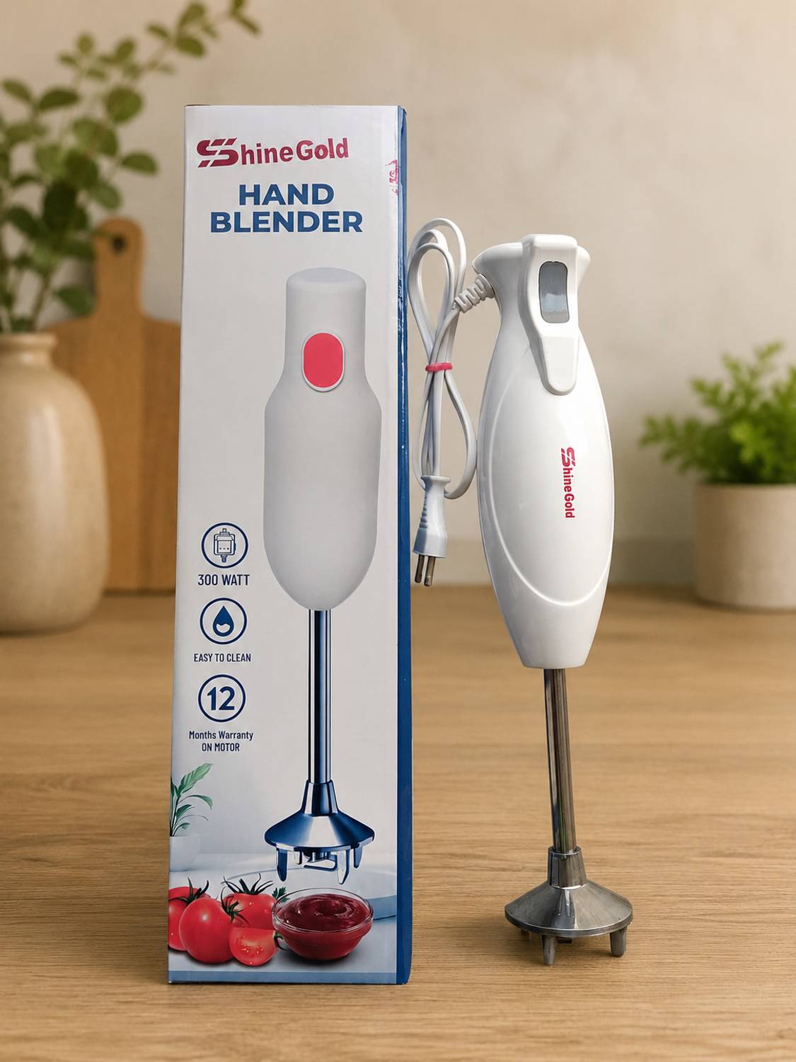 ShineGold 300 W White Hand Blender (SG-06)