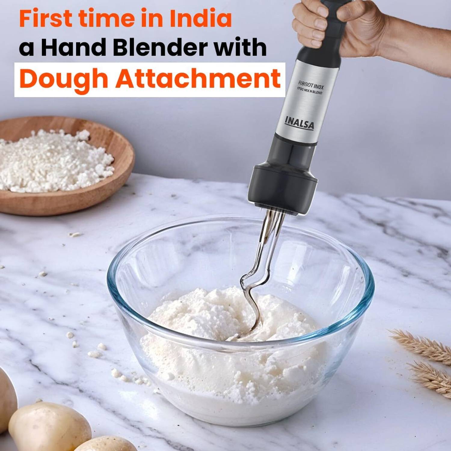 Inalsa 1700 W Black/Silver Hand Blender - Image 5