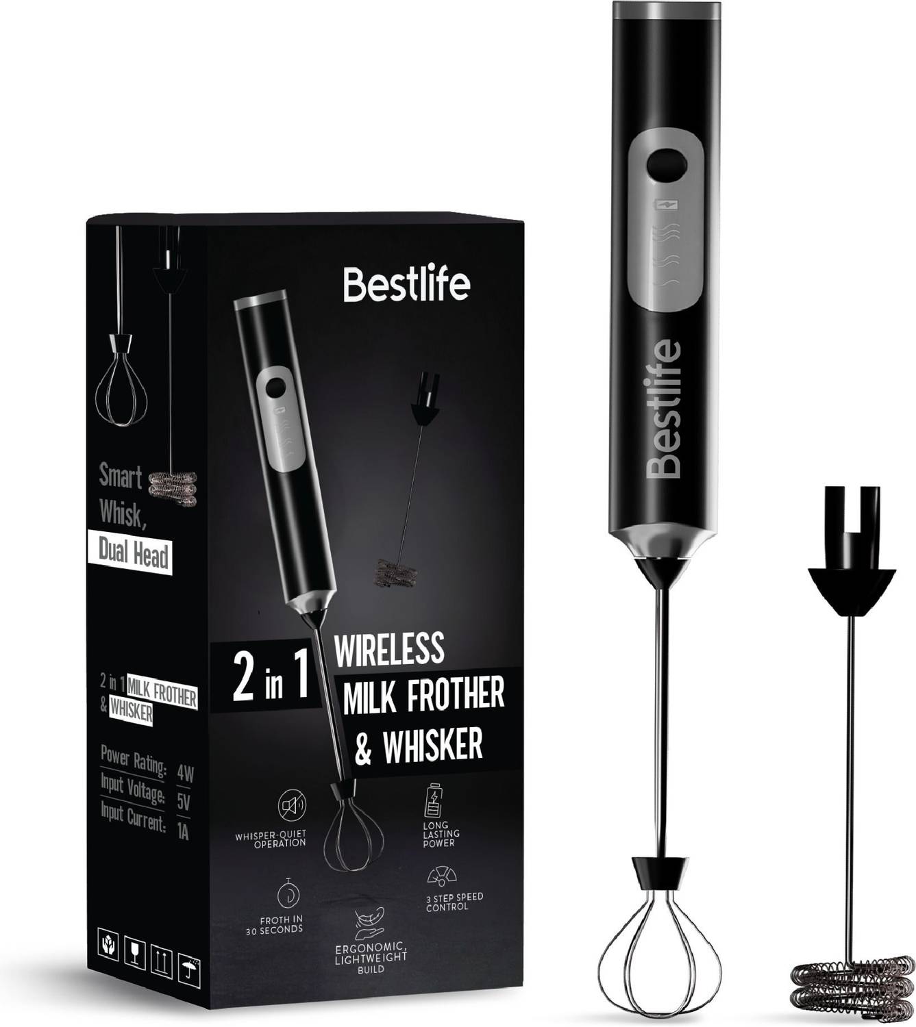 Bestlife 50 W Black Hand Blender, Electric Whisk (Pro 3 Speed Rec