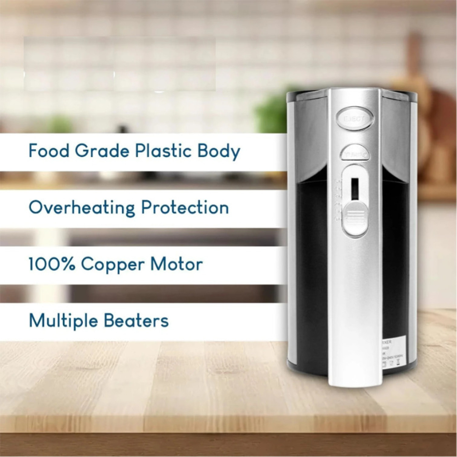 Image of Vithani 500 W Silver Hand Blender (SY-9002)