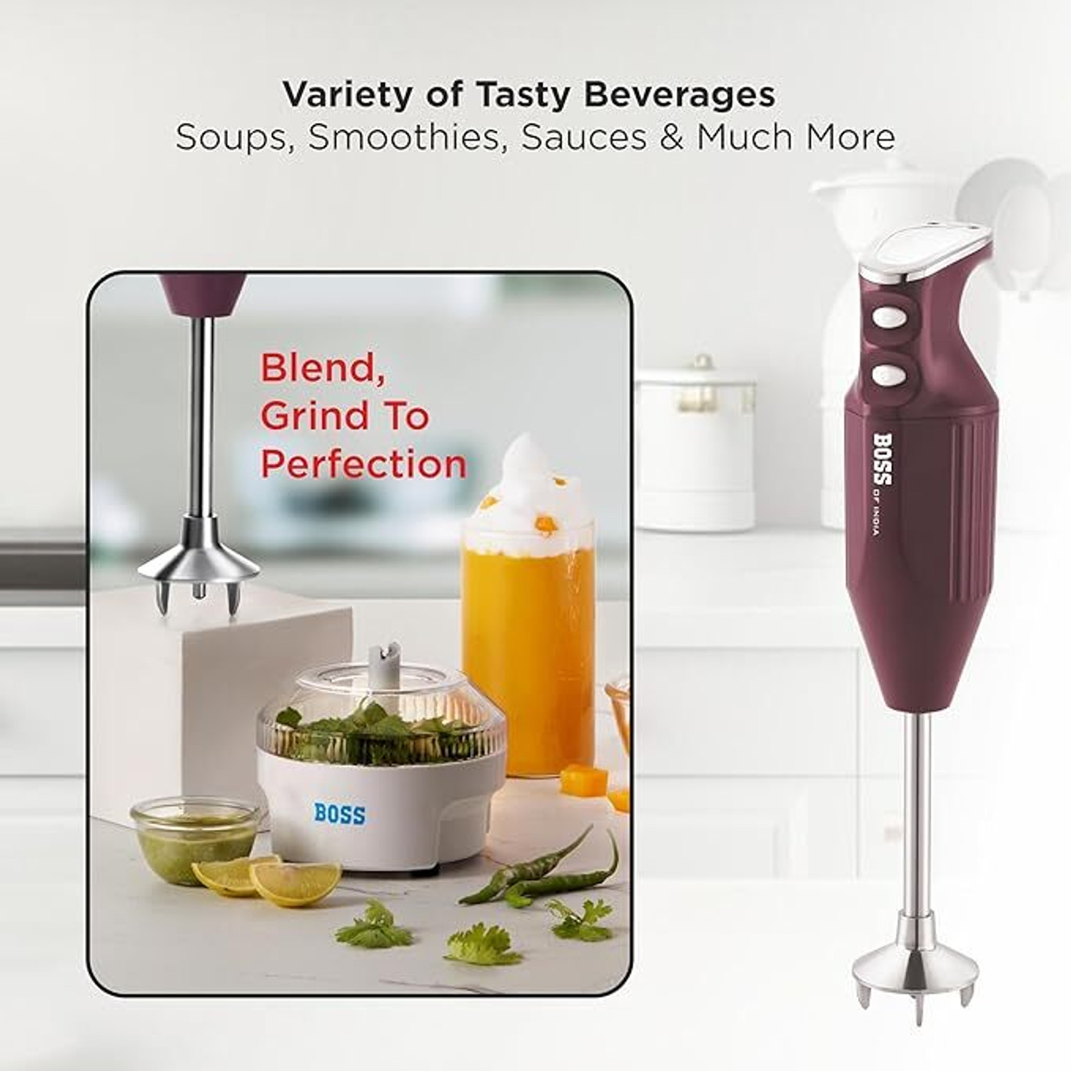 Image of BOSS 275 W white /brown Hand Blender