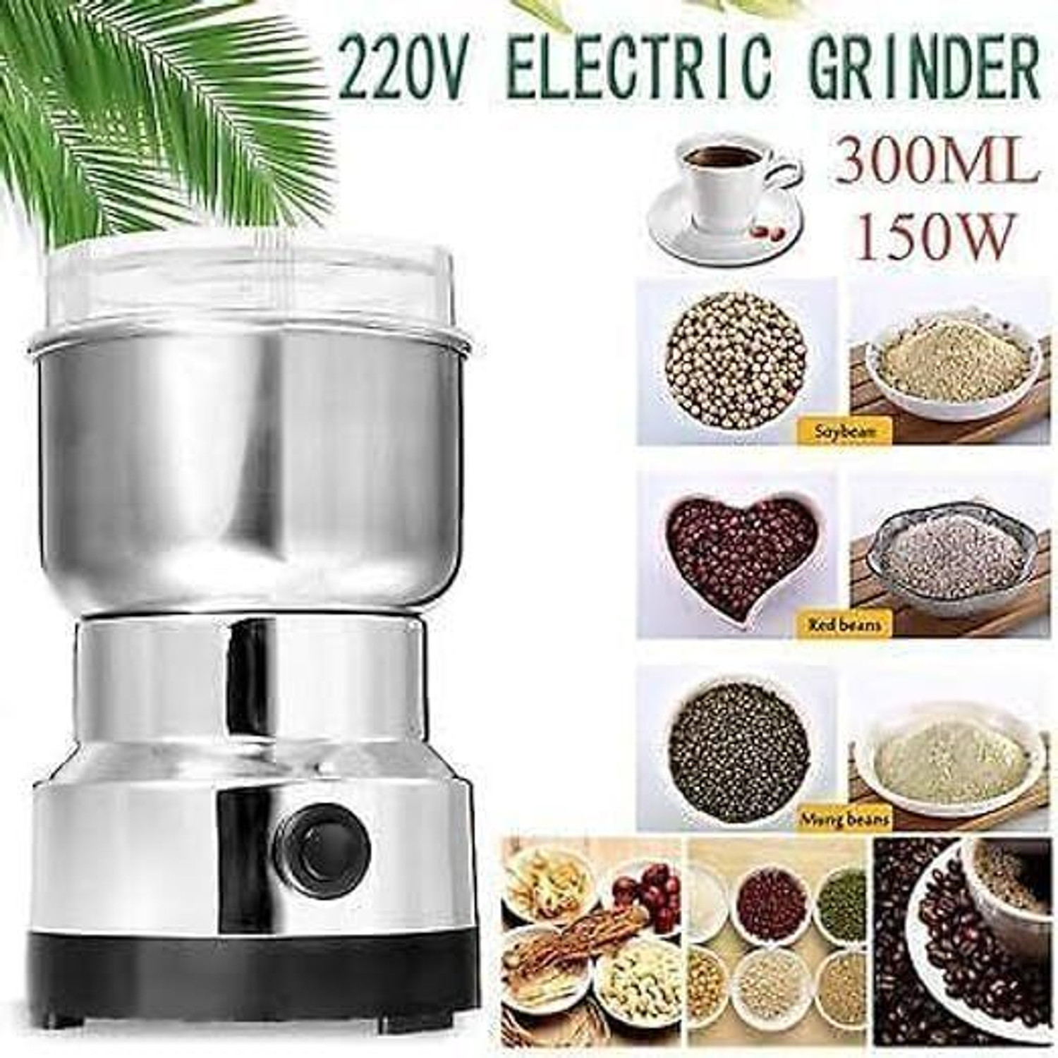 Image of AUROVIX NIMA-8300 Mini Electric Grinder Machine 150 W Mixer Grinder