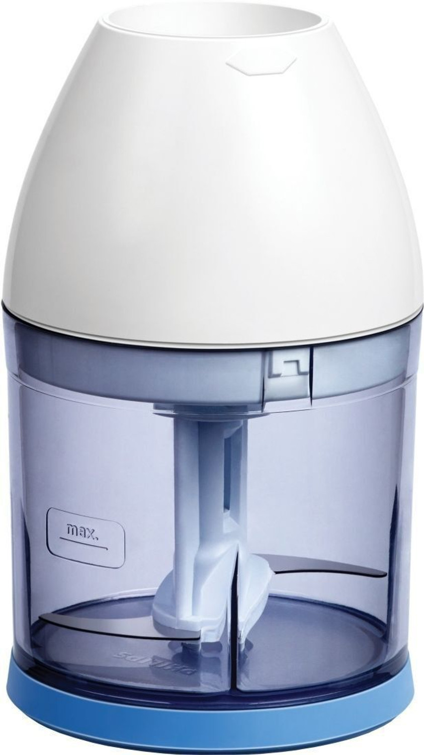 Image of PHILIPS 250 W White, Blue Chopper, Hand Blender (HR1351 /C)