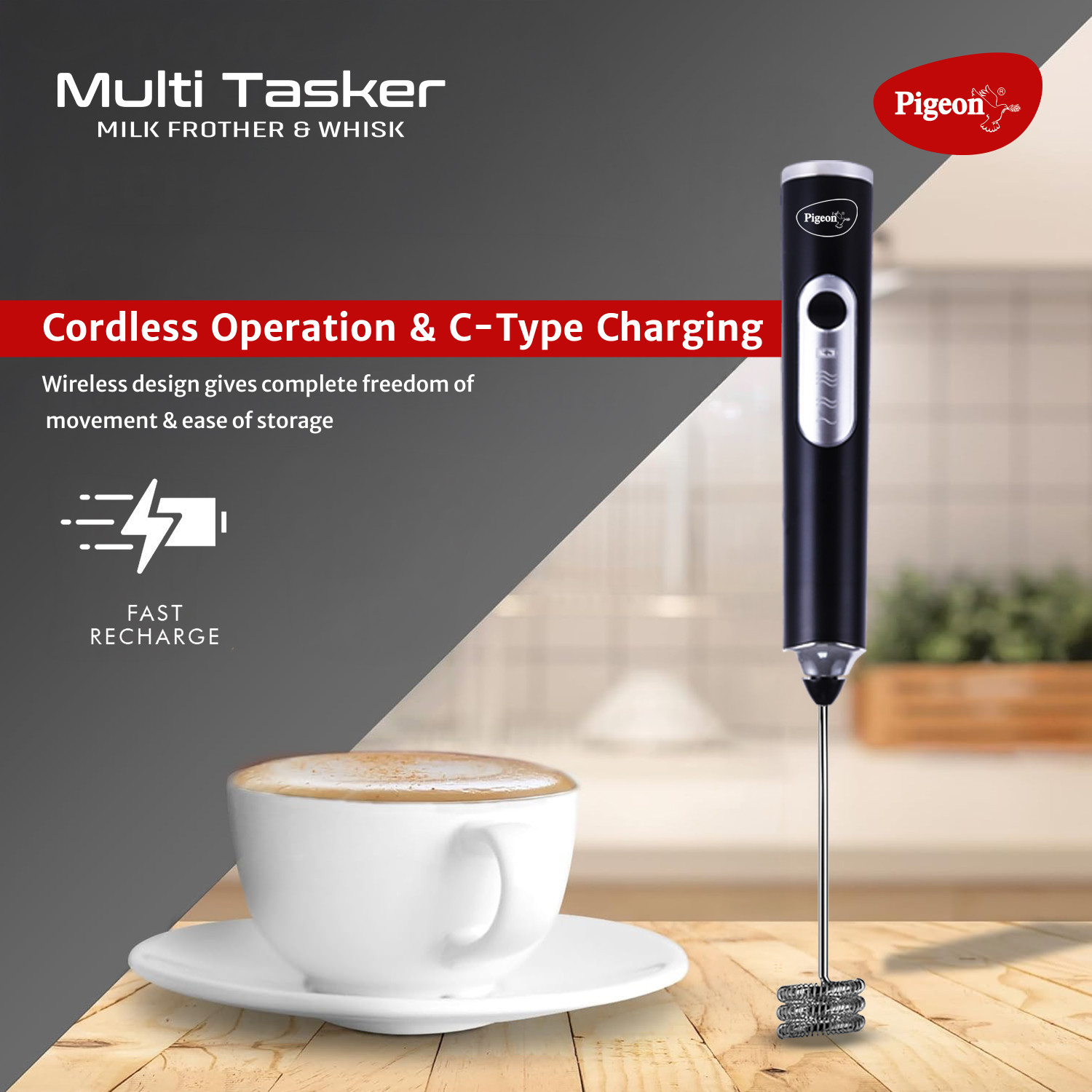 Image of Pigeon 50 W Black Hand Blender (16002574)