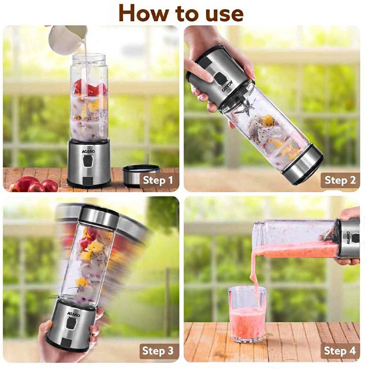 AGARO 126 W Premium Grey Hand Blender - Image 5
