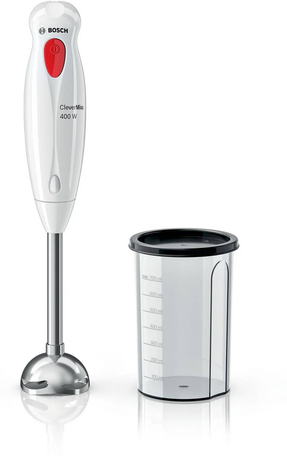 BOSCH 400 W White,Red Hand Blender (MS1WR1111I CleverMixx 400W)