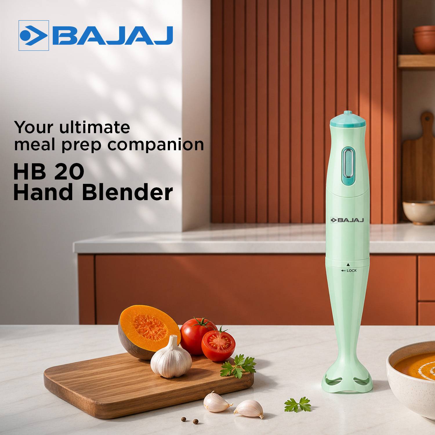 Bajaj 300W Green Hand Blender - Image 2