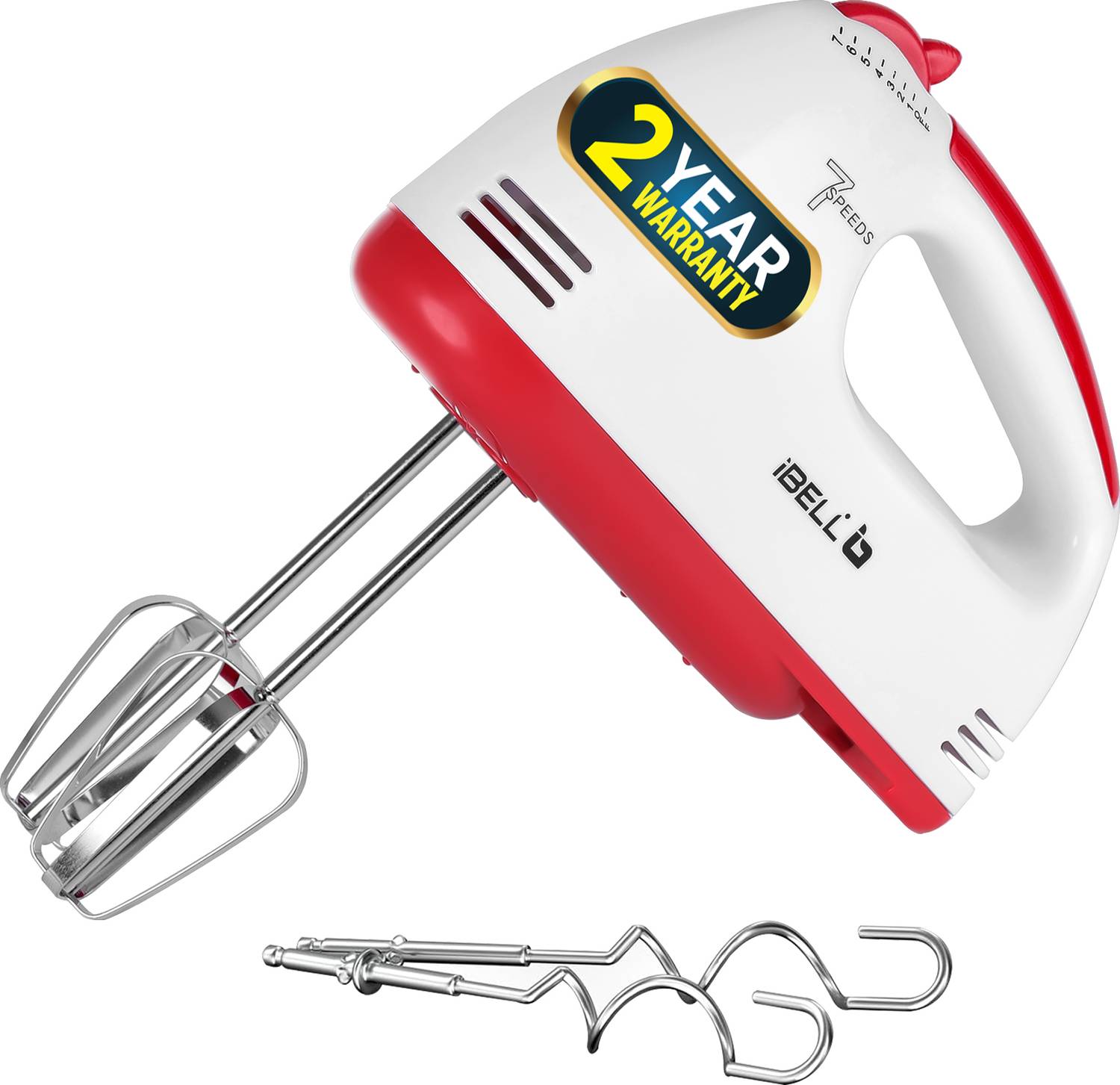 iBELL 280 W White Hand Blender (WHISK280 Hand Mixer, 7 Speed Cont