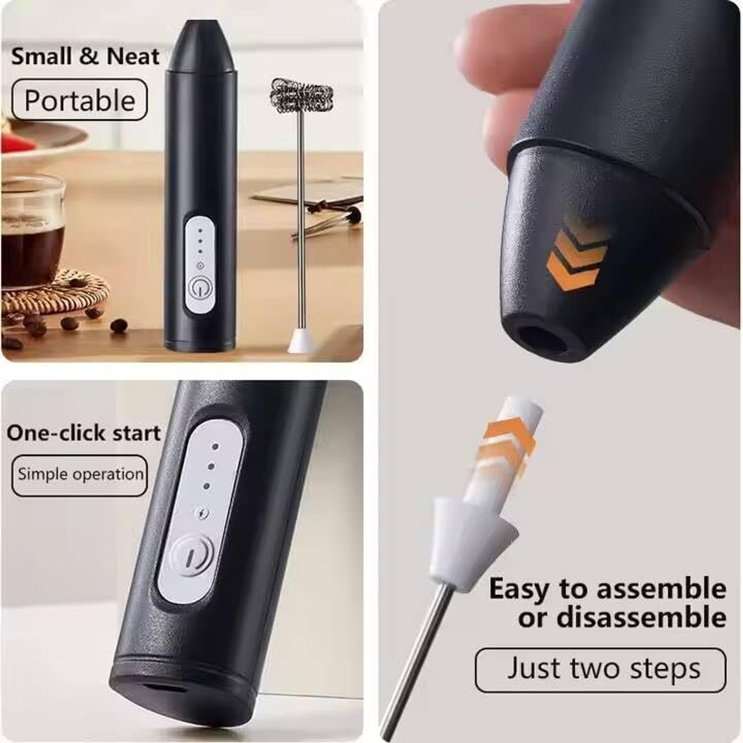 Image of Hokiit 50 W Black Electric Whisk, Hand Blender