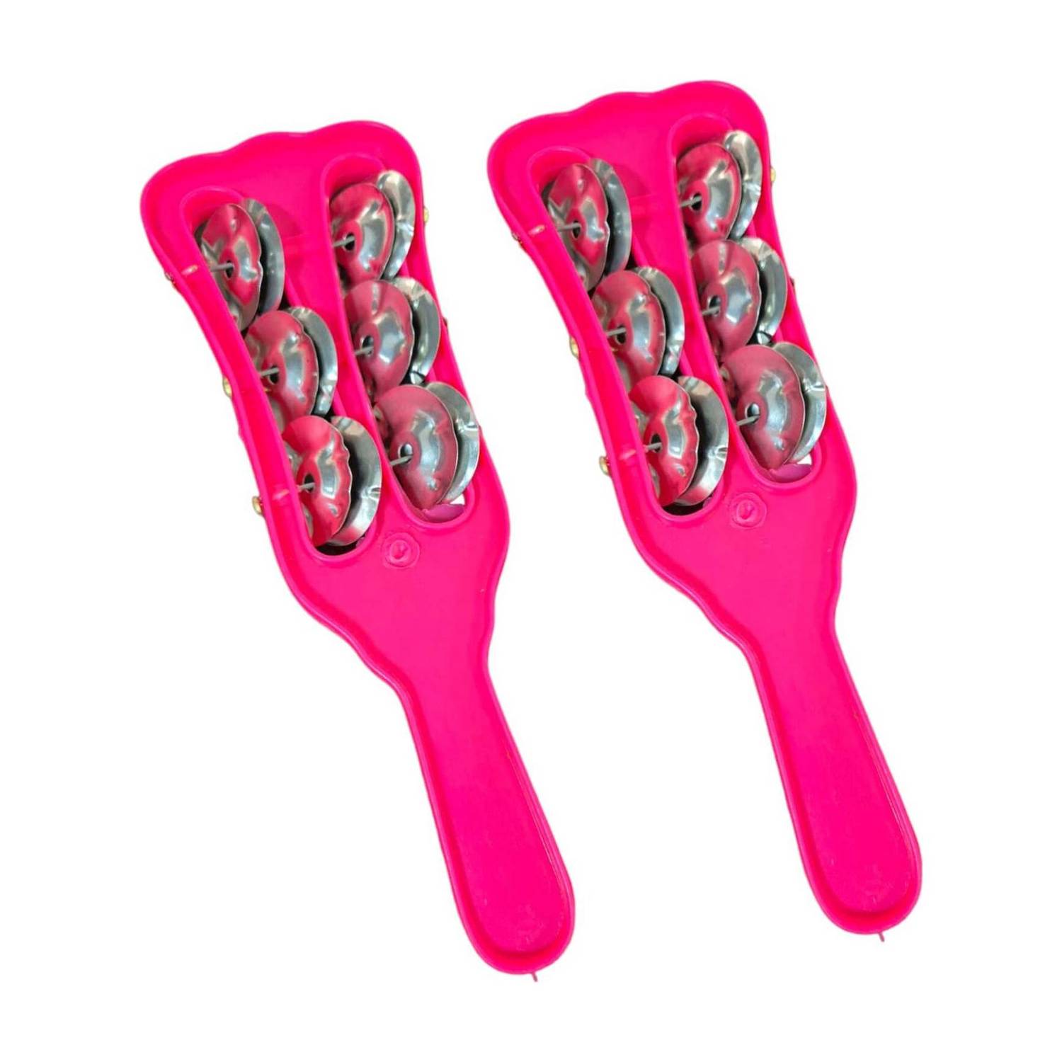Auracrafters Manjira 3 line Music Instrument for kirtan, Bhajan, Aarti (Pink, Pack of 2) Clash Cymbal
