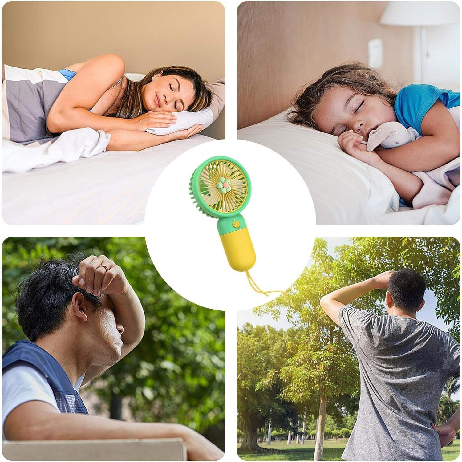 Image of Mezico Solid Multicolor Hand Fan
