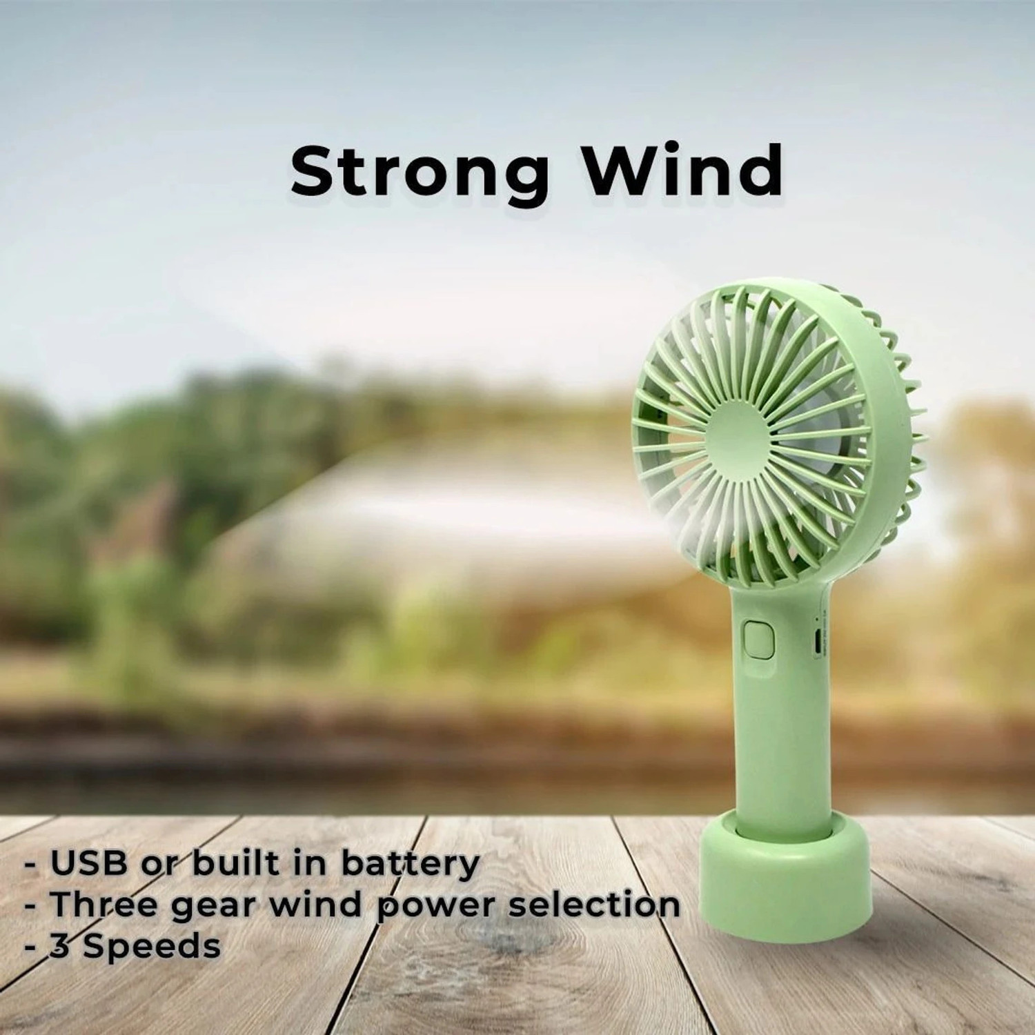 Image of Greenosys Table Fan for Home, Table Fan for Office Desk, High Speed, Table Fan Powerful 4 Inch Rechargeable Mini Fan with, 3 Speed Mode High Speed, Rechargeable Fan, USB Air Cooler, USB Fan