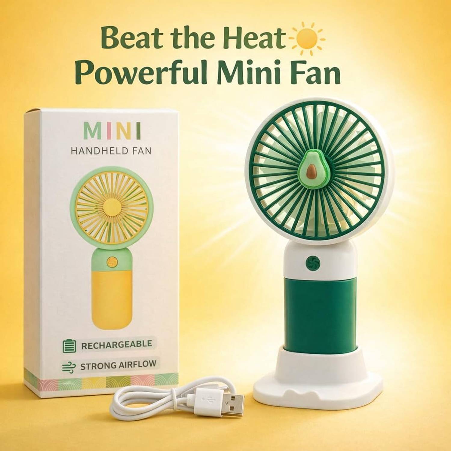 Saubhagye Mini Handheld Rechargeable Fan - Image 4