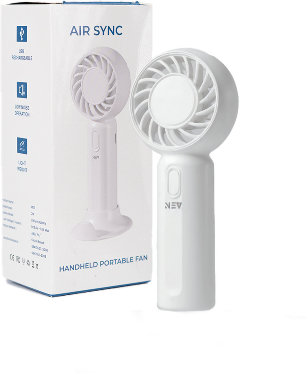 Image of Nev Solid White Hand Fan