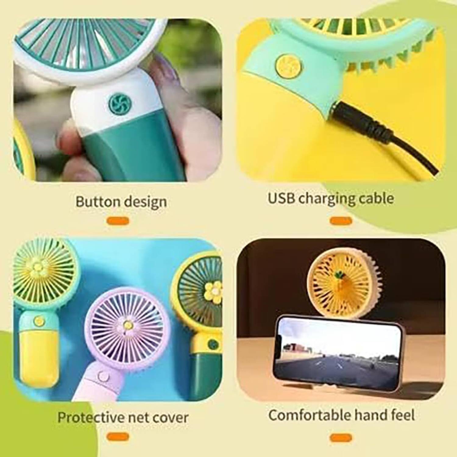 Saubhagye Mini Handheld Rechargeable Fan - Image 2