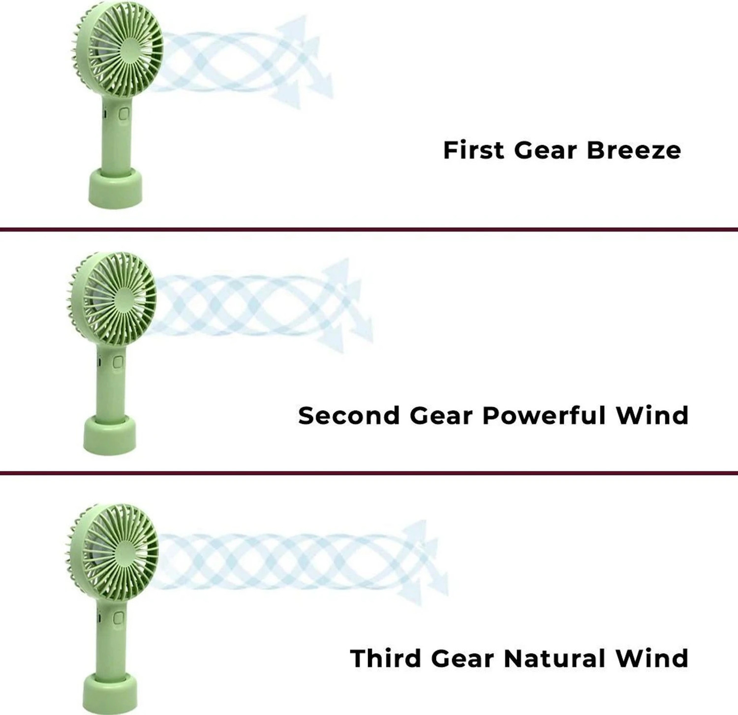 Image of Greenosys Table Fan for Home, Table Fan for Office Desk, High Speed, Table Fan Powerful 4 Inch Rechargeable Mini Fan with, 3 Speed Mode High Speed, Rechargeable Fan, USB Air Cooler, USB Fan
