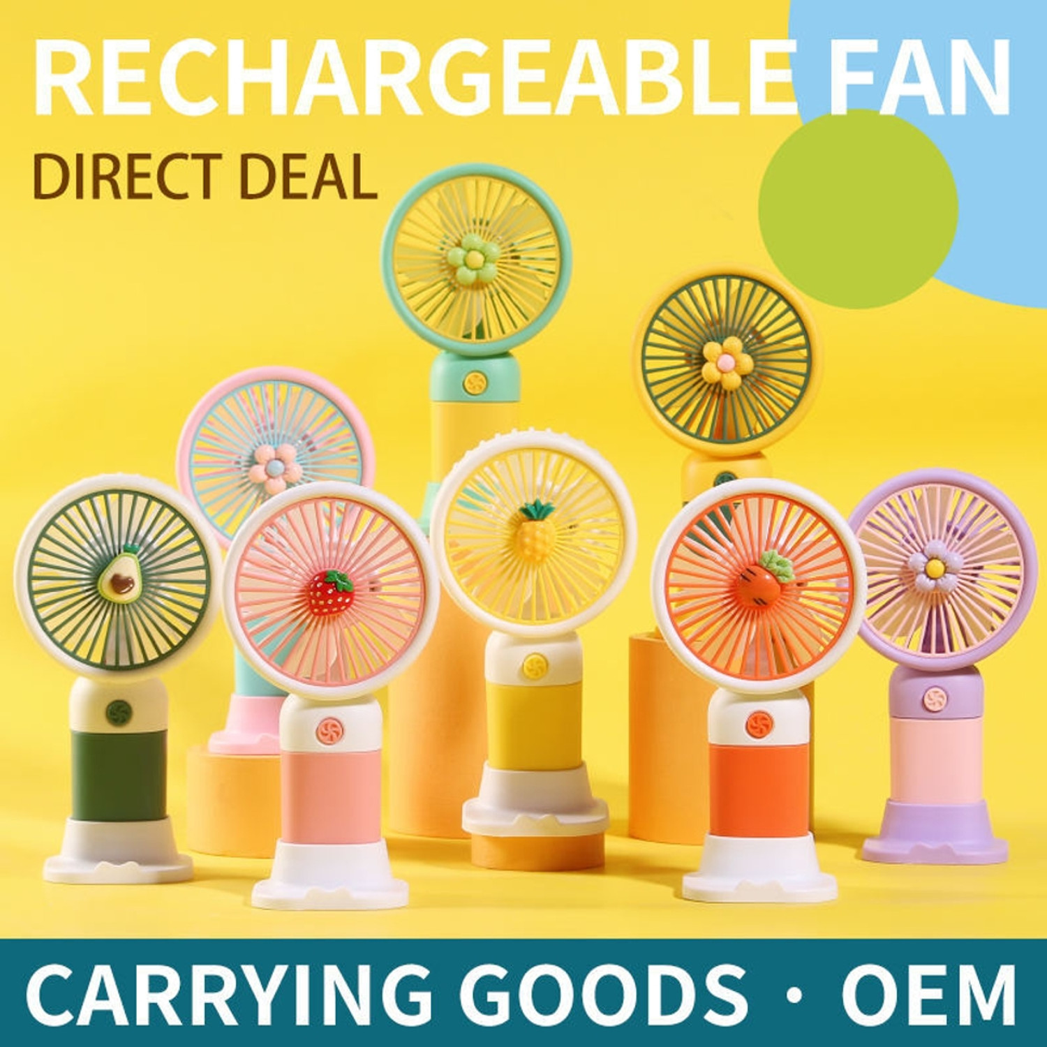 Image of Mezico Solid Multicolor Hand Fan