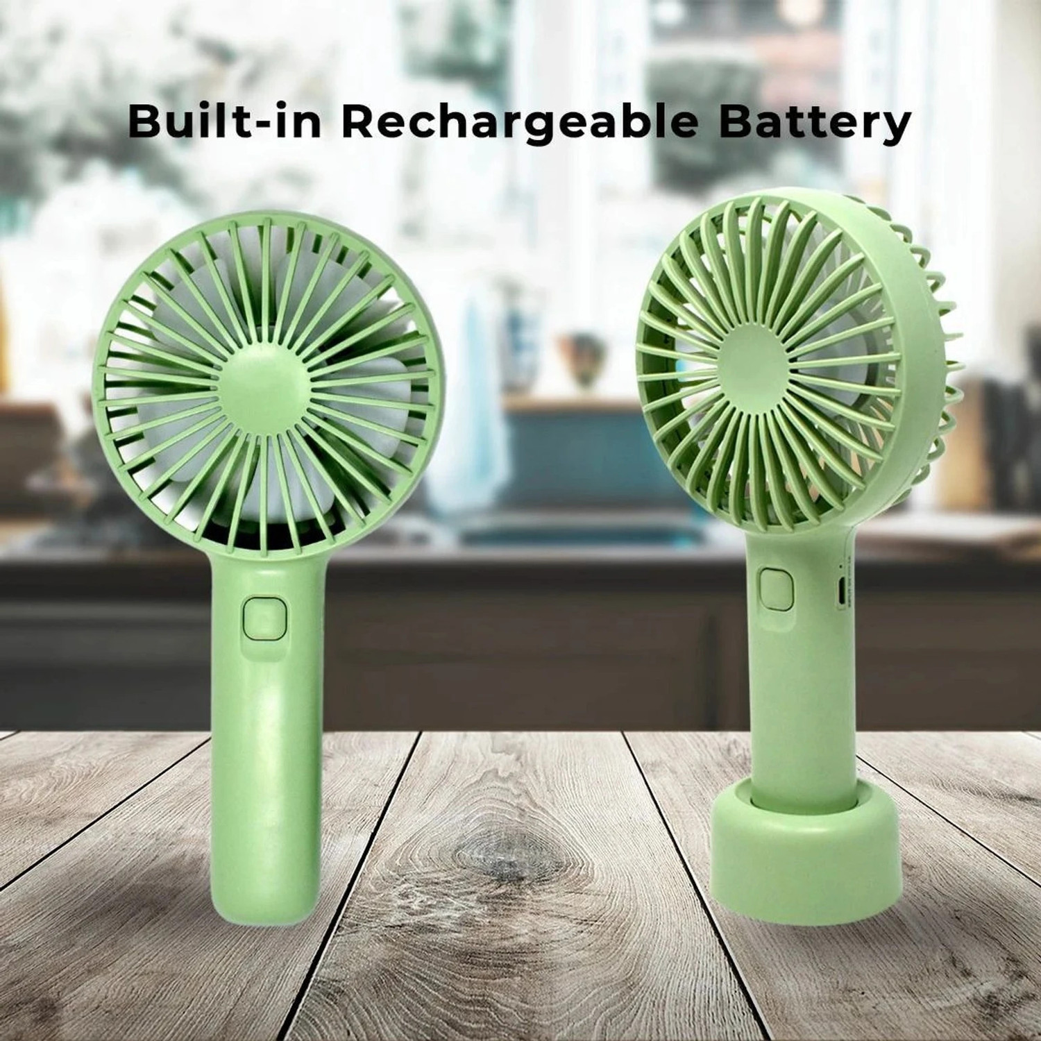 Image of Greenosys Table Fan for Home, Table Fan for Office Desk, High Speed, Table Fan Powerful 4 Inch Rechargeable Mini Fan with, 3 Speed Mode High Speed, Rechargeable Fan, USB Air Cooler, USB Fan
