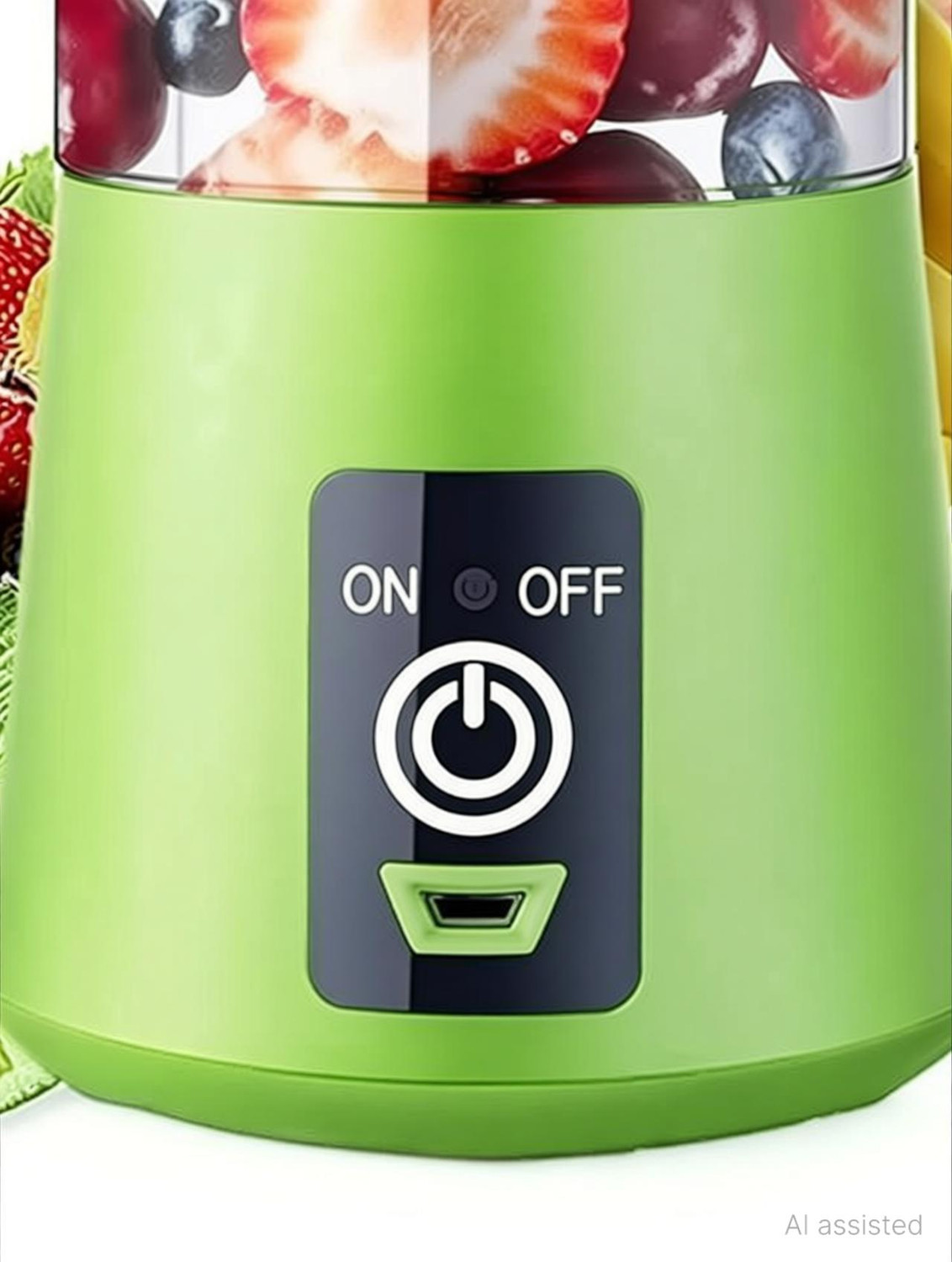 Image of Homzeyhub Plastic, Steel USB Electric Blender Juicercup Rechargeable 6 blade Plastic Fruit Juicer Grinder Hand Juicer