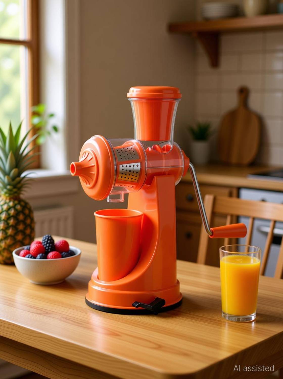 ADALEE Plastic Plastic Hand Juicer (ORANGE) Hand Juicer